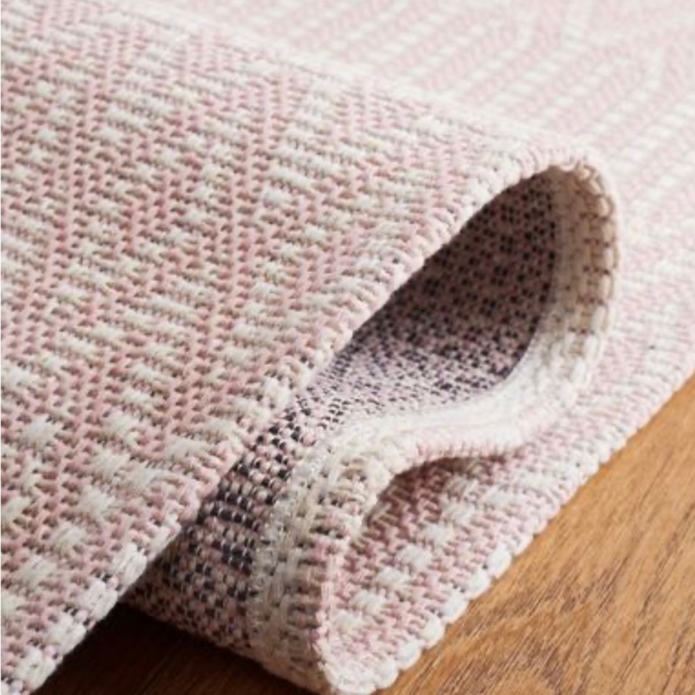 Martha Stewart MSR405 Power Loomed Area Rug - Pink/Ivory 4’x6’
